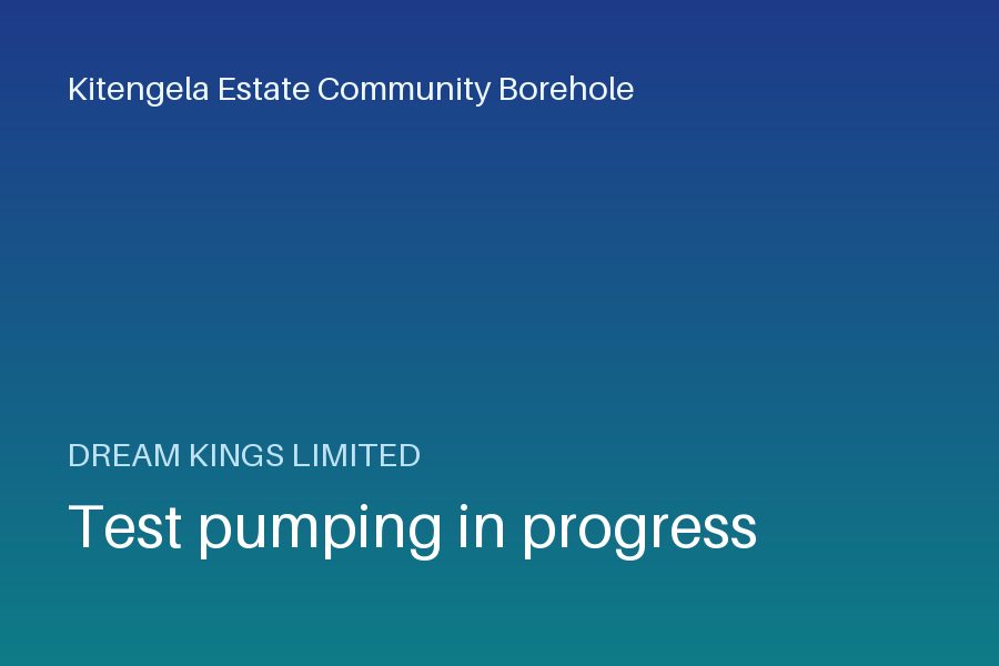 Test pumping in progress