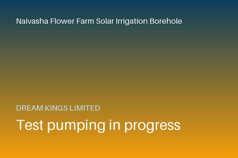 Test pumping in progress