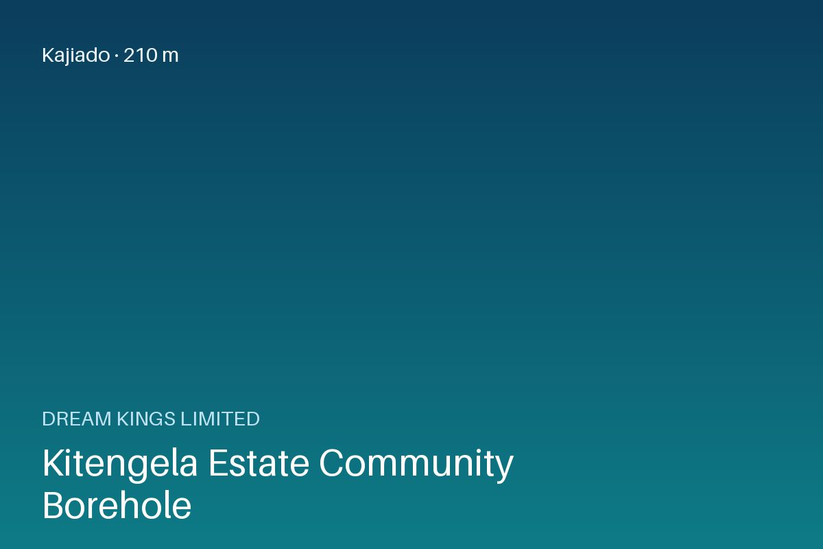 Kitengela Estate Community Borehole